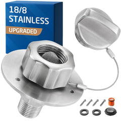 KES RWI200-BS metal body water inlet for rugged outdoor RV use with durable construction.