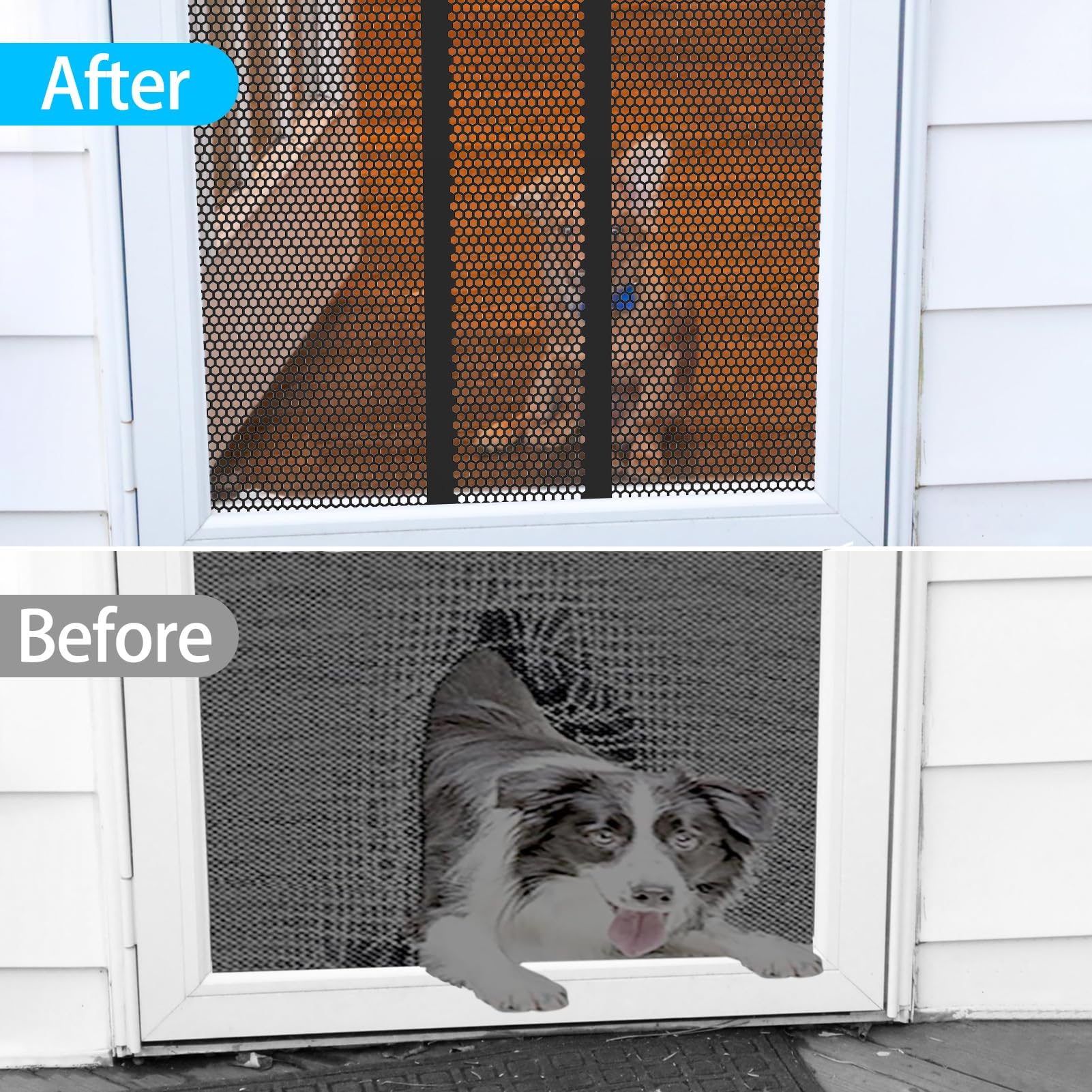 Kessainely protective design guards your screen door while maintaining visibility.