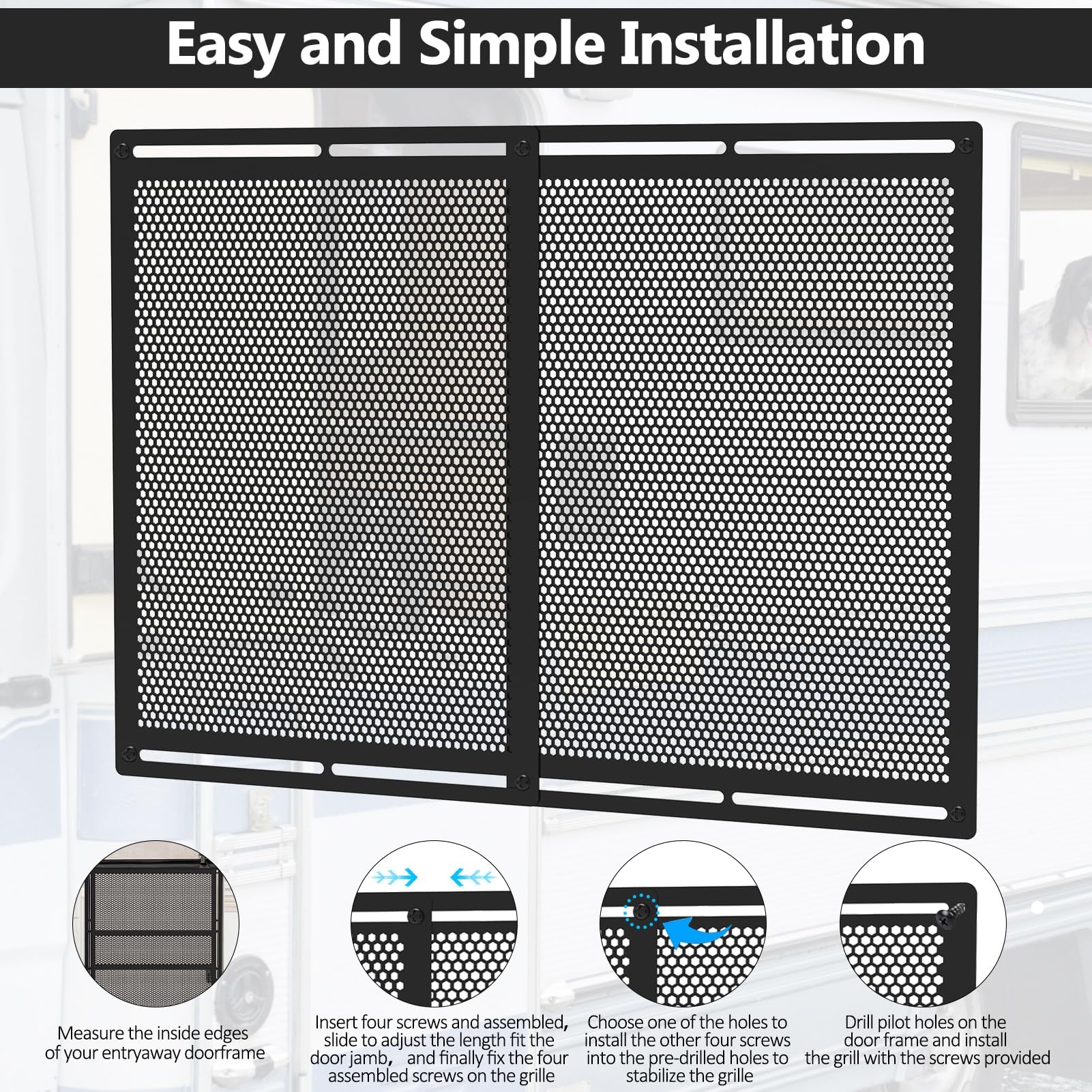 Kessainely universal compatibility fits most RV doors with standard mounting hardware.