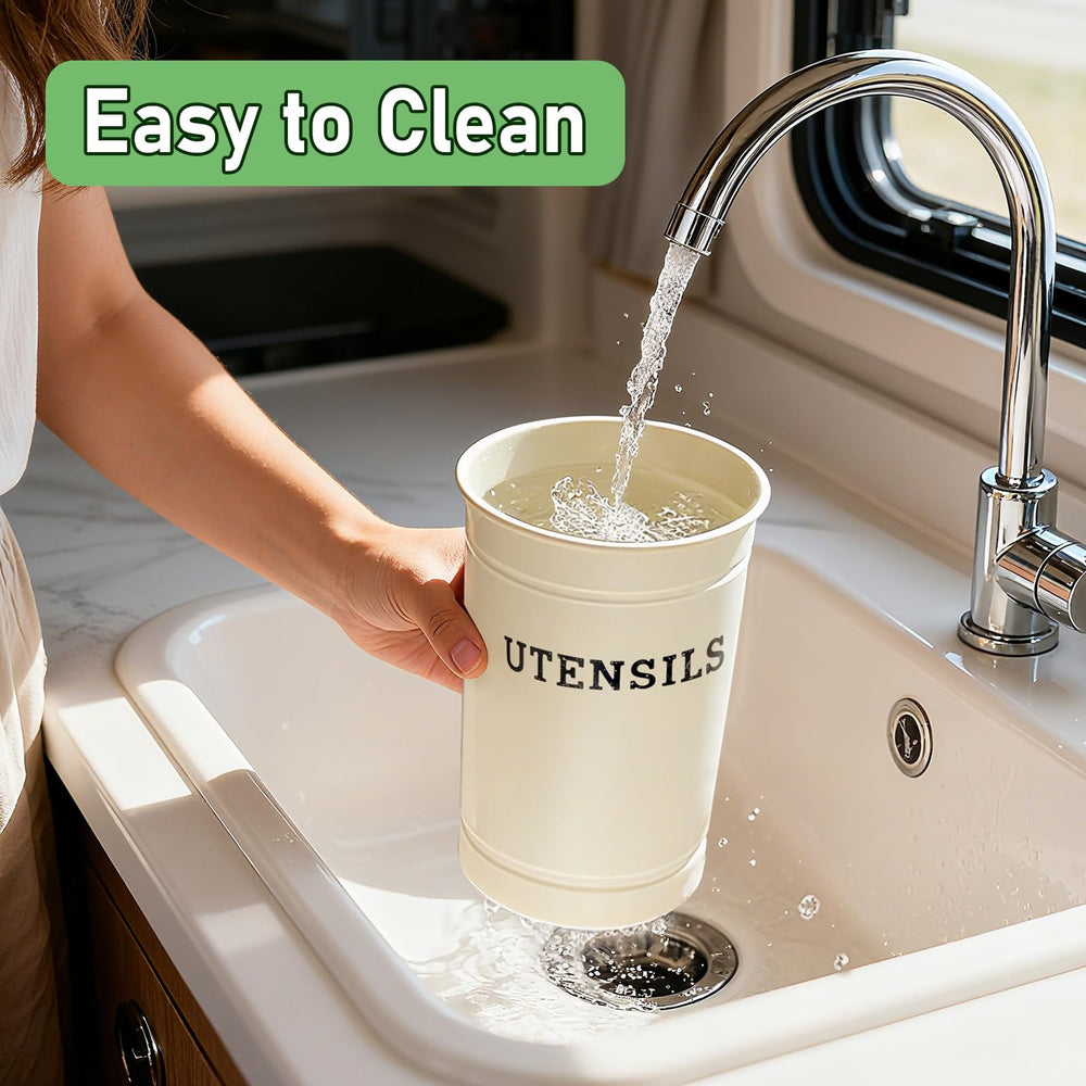 Kevenal magnetic RV utensil holder countertop organization for a tidy camp kitchen.