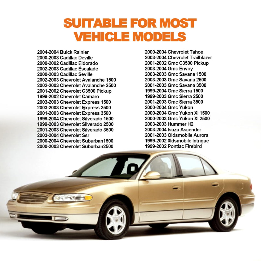 KEVWR Vapor Purge Valve compatibility chart, clear fitment for GM SUVs and trucks
