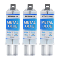 KEWEIYOW heavy duty metal glue bottle showing quick-set bonding capability