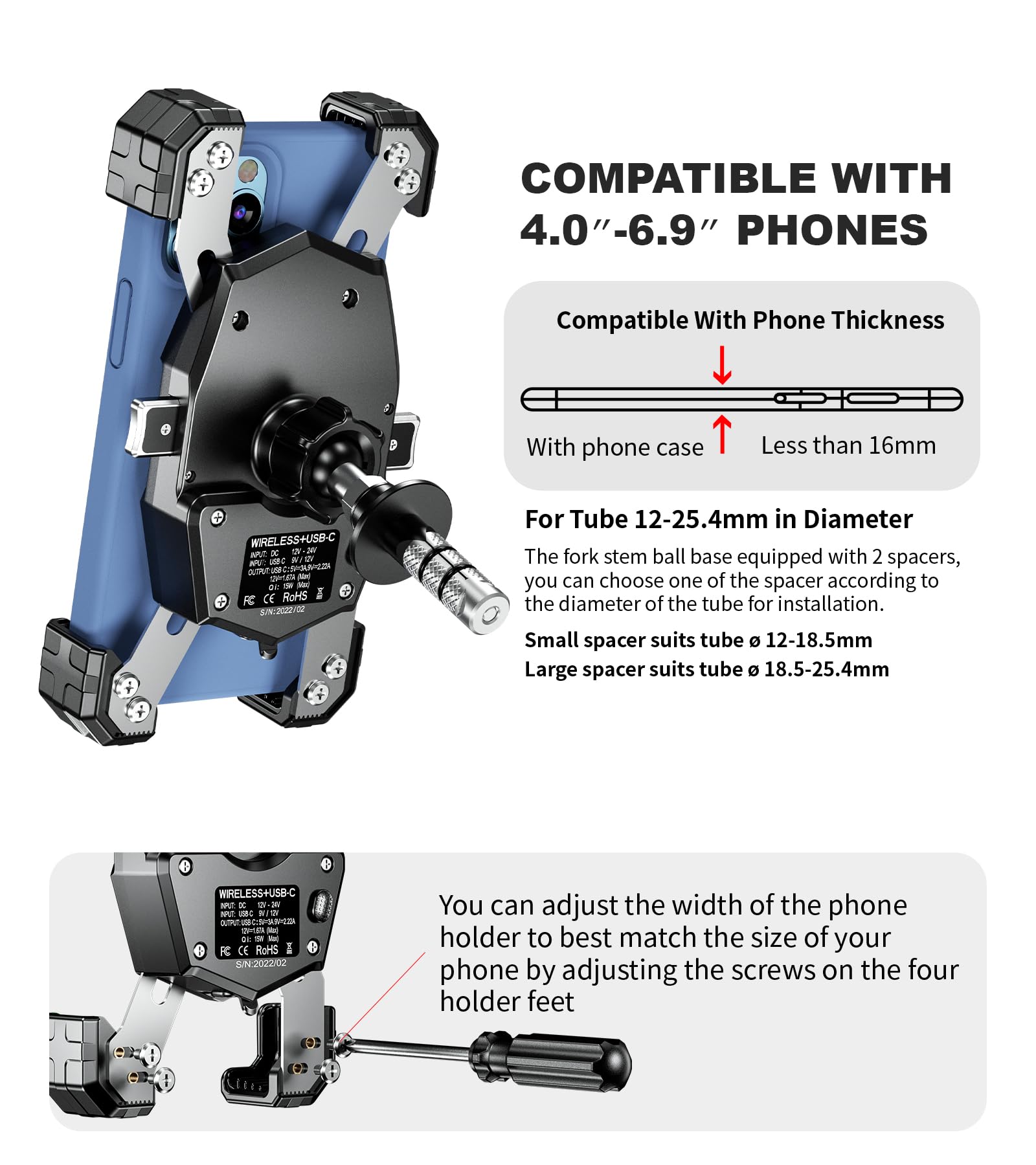 Kewig aluminum alloy mount base delivers sturdy, durable support.