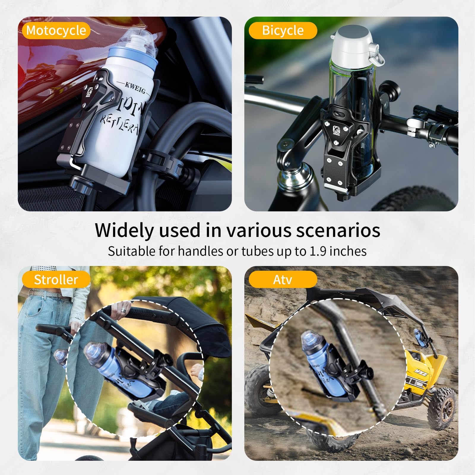 Kewig anti theft cup holder reduces tampering risk while you ride