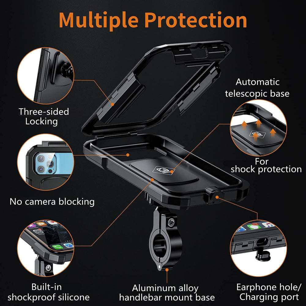 Kewig bike phone mount camera window allows filming travel moments