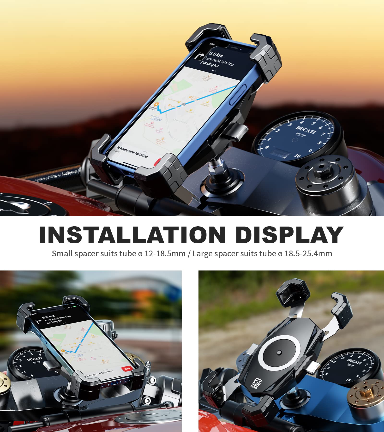 Kewig soft silicone protection cushions the phone against scratches and vibrations