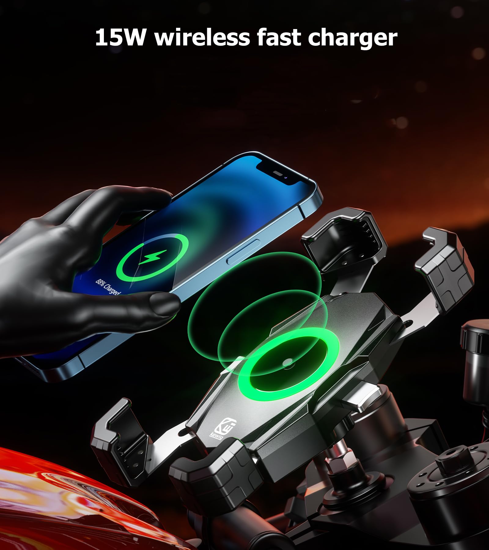 Kewig USB-C port 20W charging delivers fast power for compatible devices.