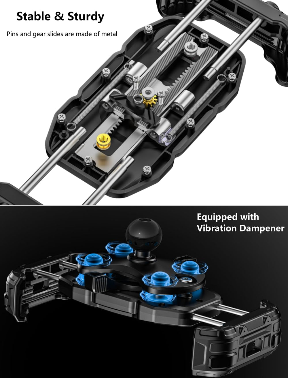 Kewig vibration dampener detail reducing ride vibration on the phone