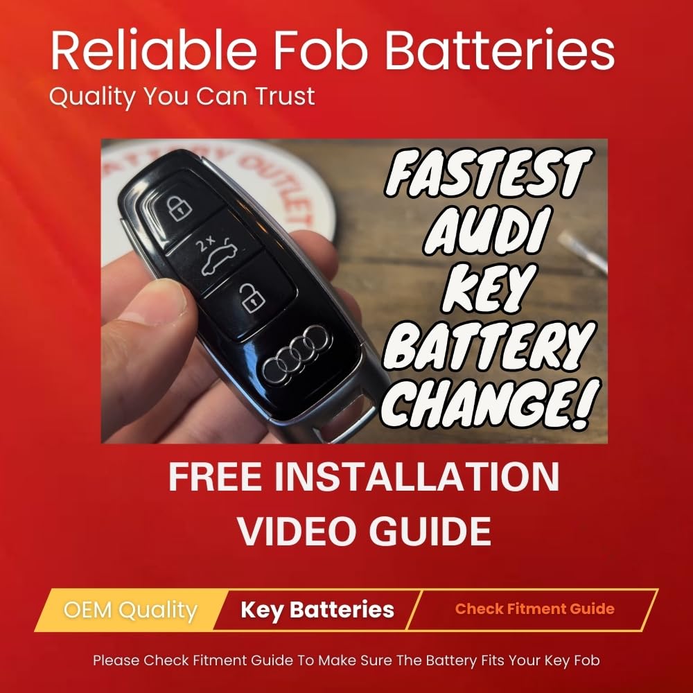 OEM-quality batteries from Key Battery Outlet for Audi key fobs.