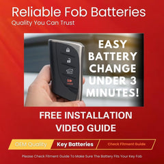 Key Battery Outlet installation video guides do-it-yourself battery replacement.