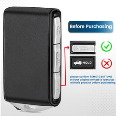 Keyecu XC60 replacement remote front view shows four buttons