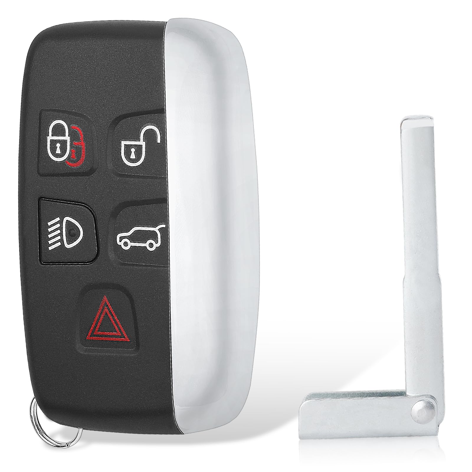 Keyecu replacement smart remote front view for Jaguar and Range Rover enhances convenience.
