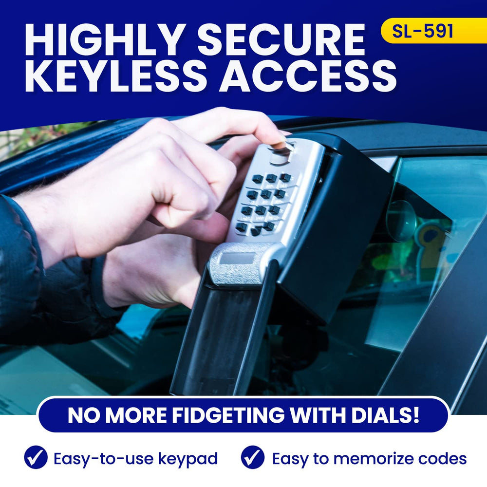 KeyGuard SL-591 car window mount securely installed on a vehicle.
