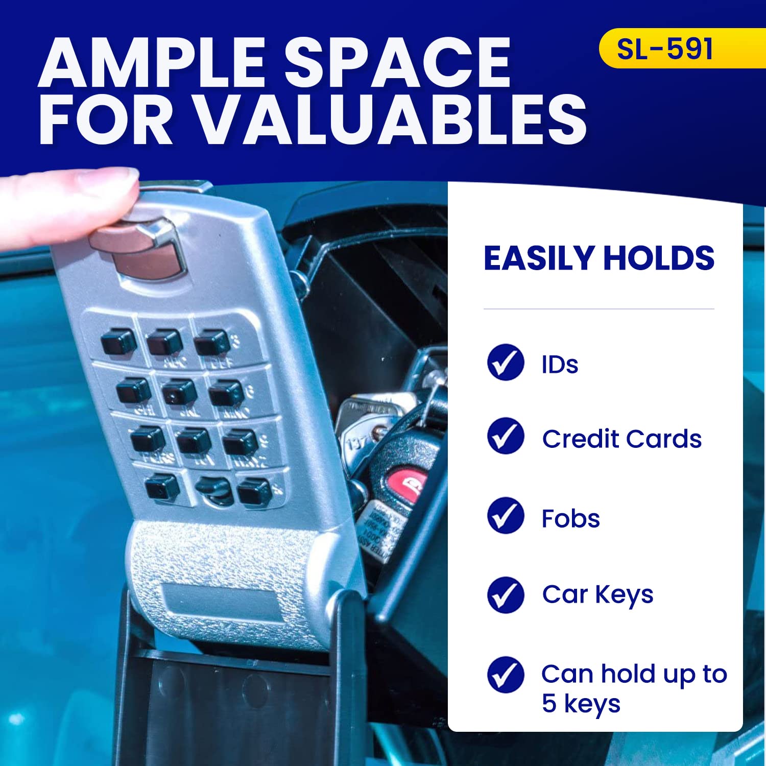 KeyGuard SL-591 rental scenario demonstrates guest access to keys.