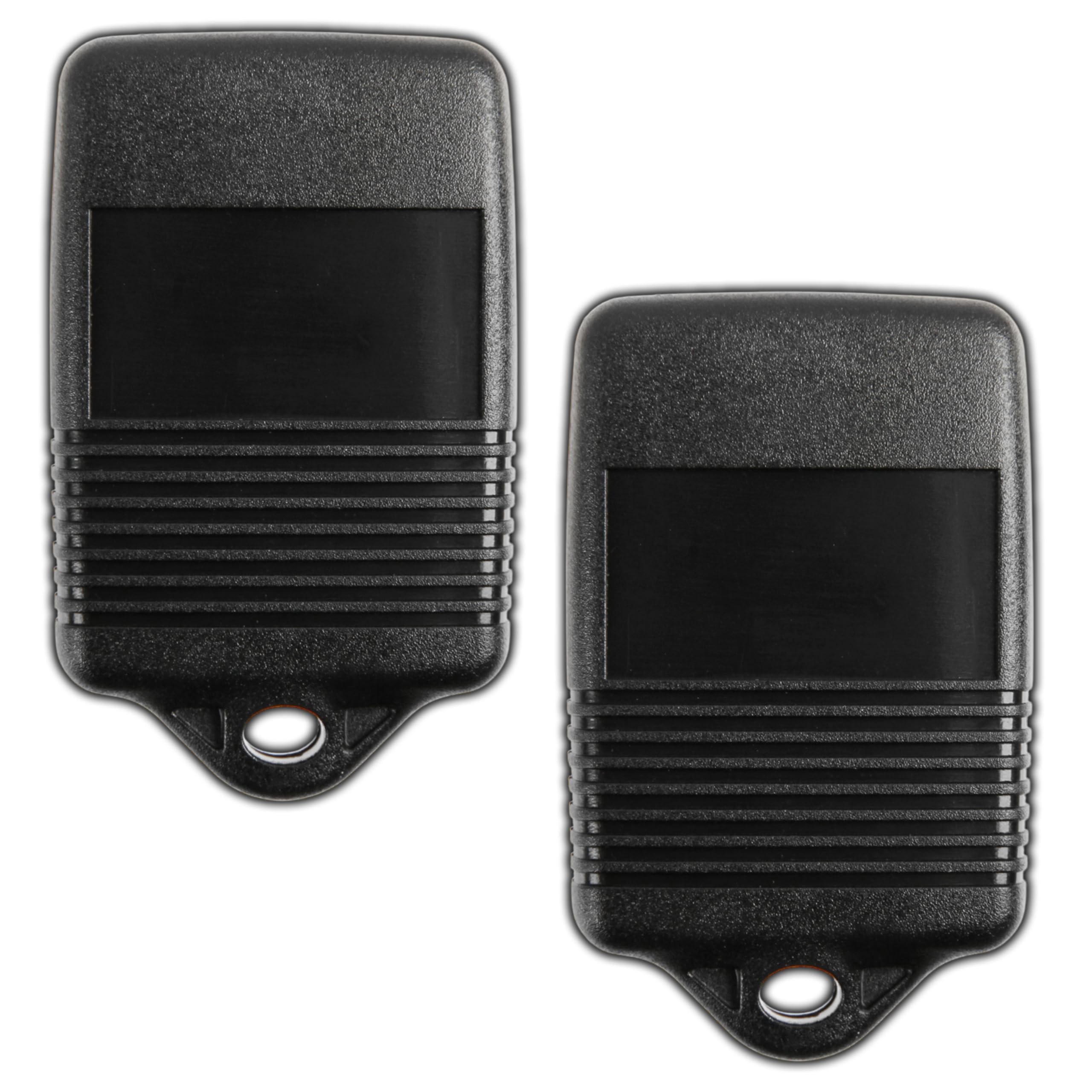 Two-pack KeylessOption key fob ready for replacement