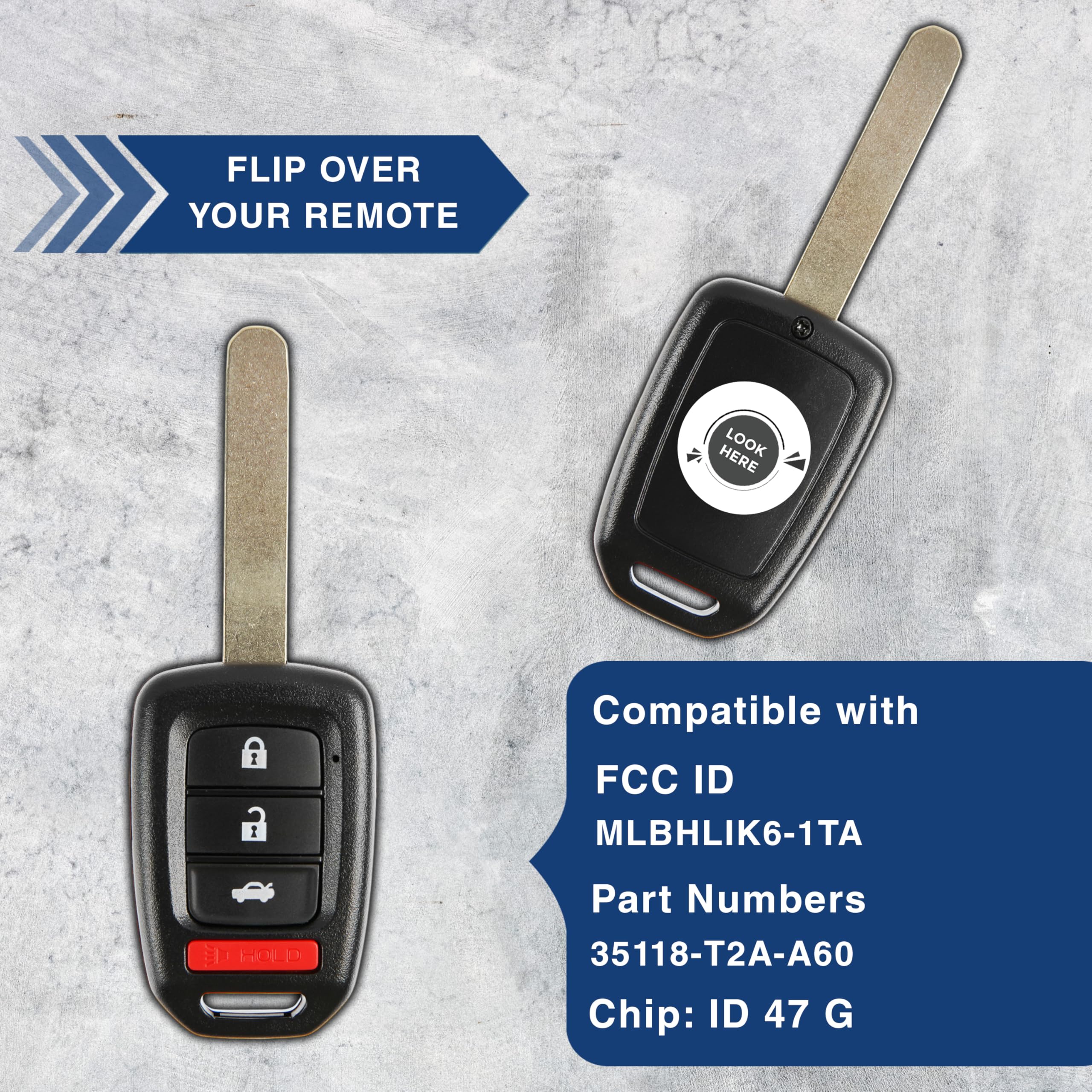KeylessOption compatibility label for Honda Accord/Civic