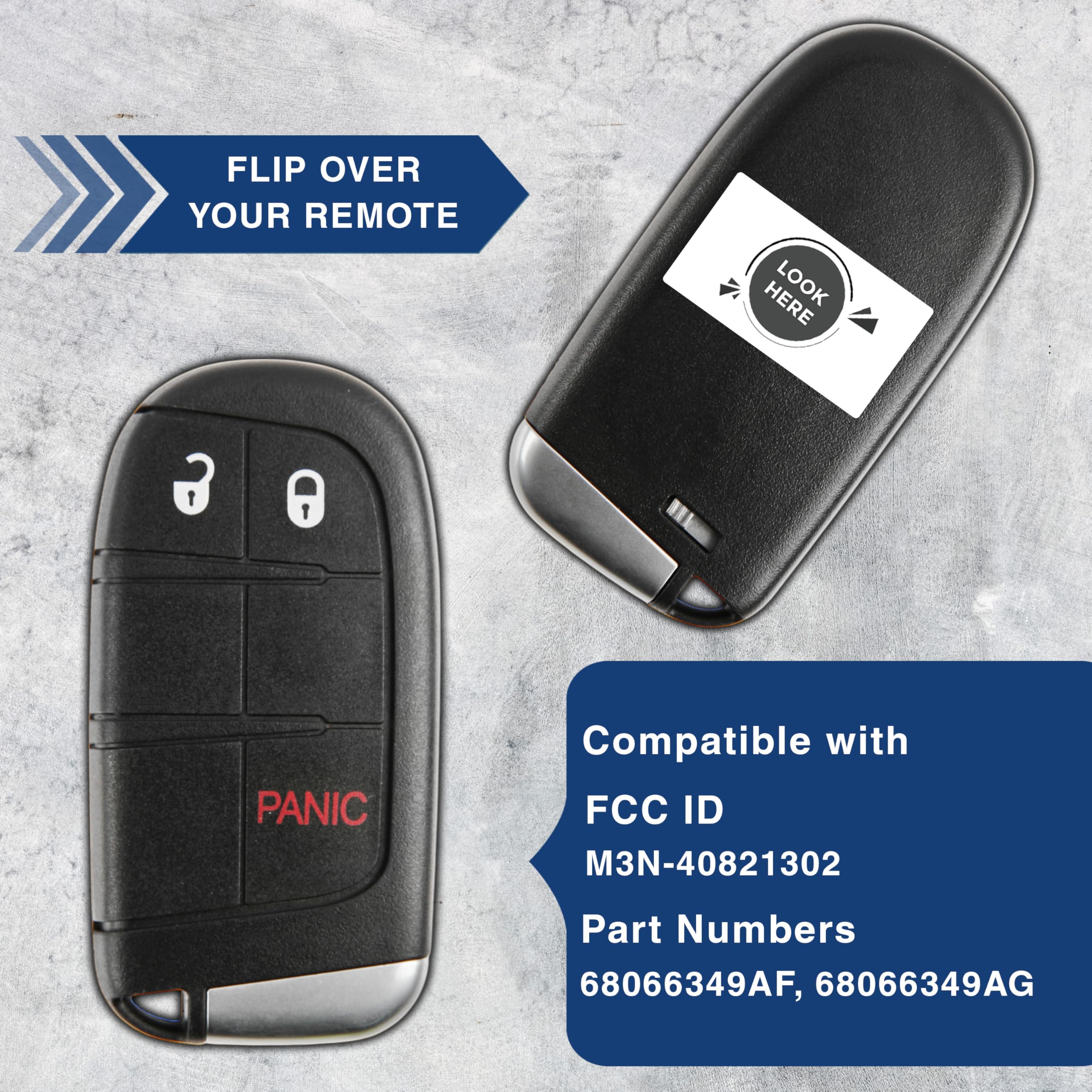 KeylessOption compatibility chart shows fit with Chrysler and Dodge vehicles.