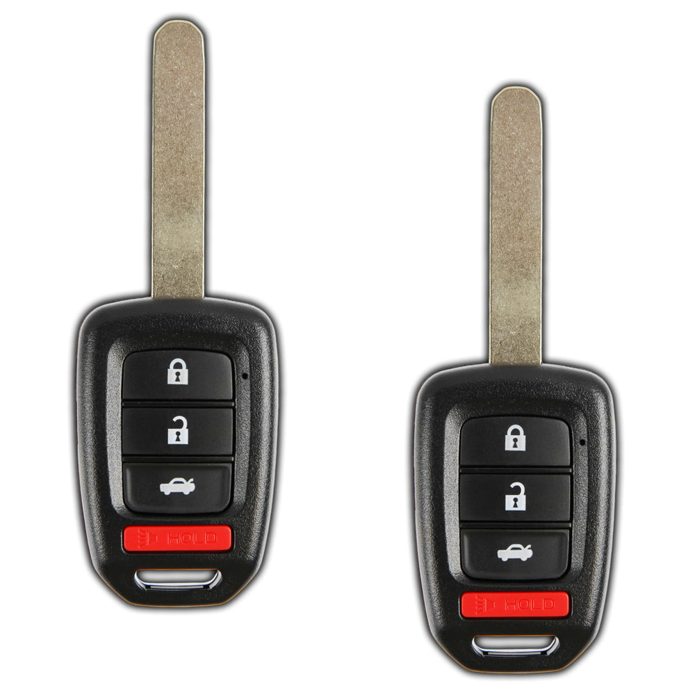 KeylessOption MLBHLIK6-1TA remote 4-button pack2 front view for Honda