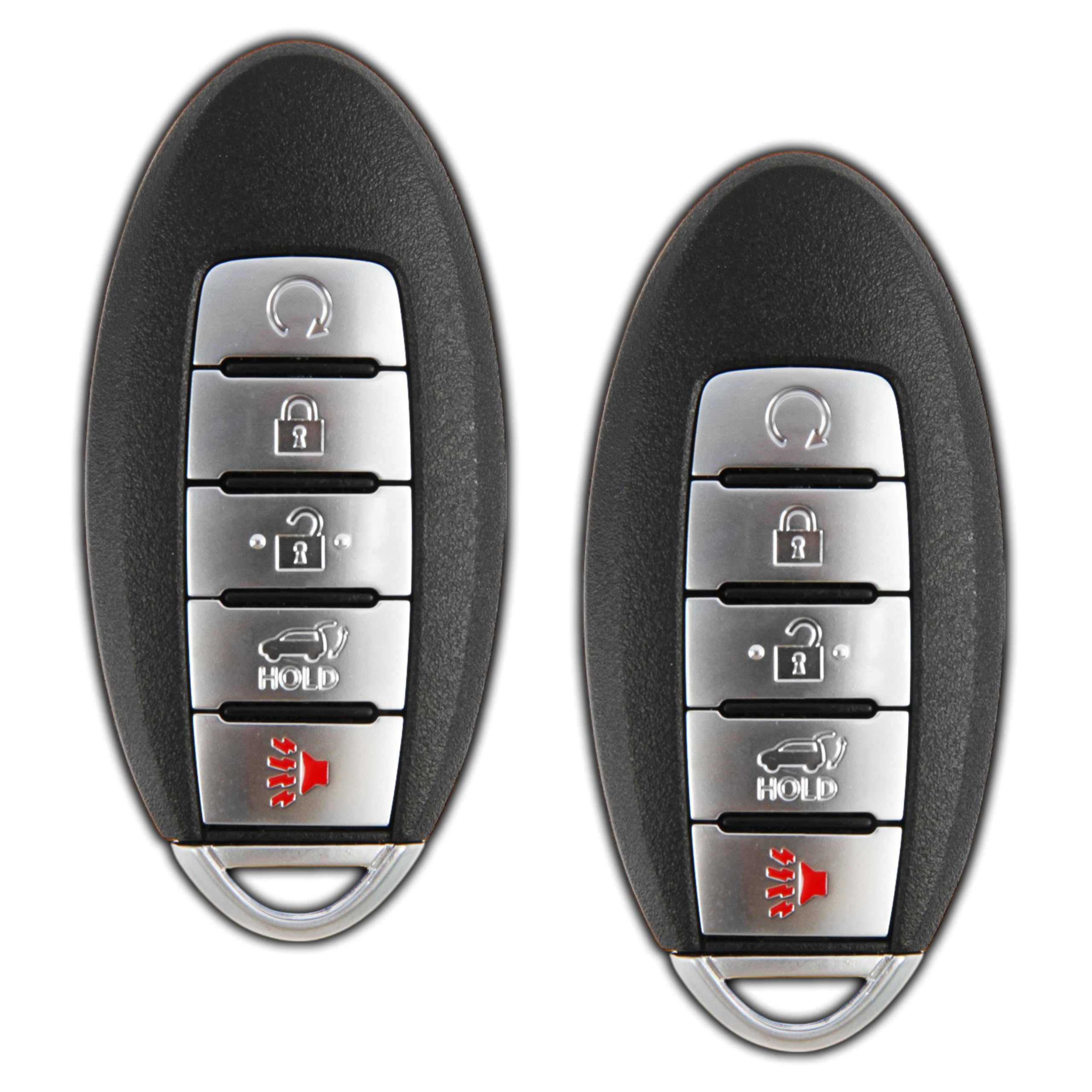 KeylessOption Rogue fob front view with fresh battery for reliable entry.