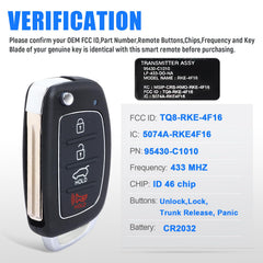 Keymall 433MHz 4-button remote ready for replacement