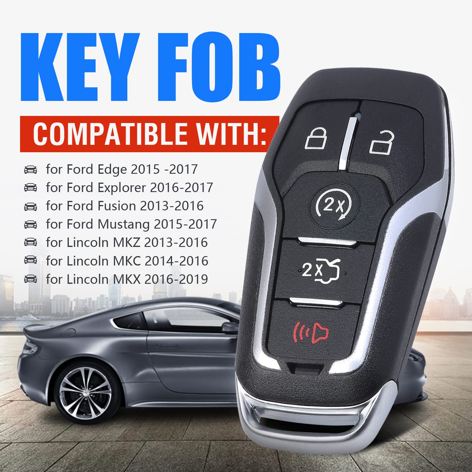 Keymall Ford Explorer shell close-up highlights snug fit and quick replacement for damaged remotes.