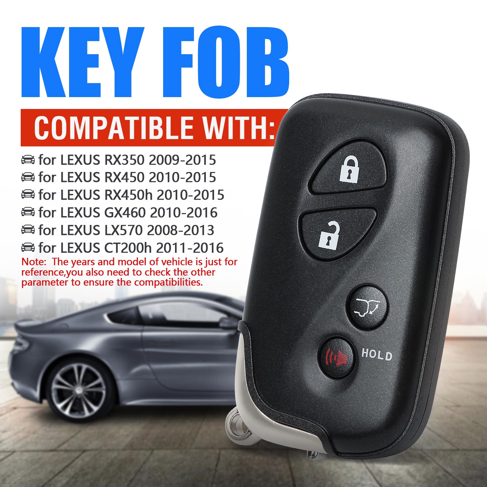Keymall Smart Key Fob battery inside demonstrating quick replacement power