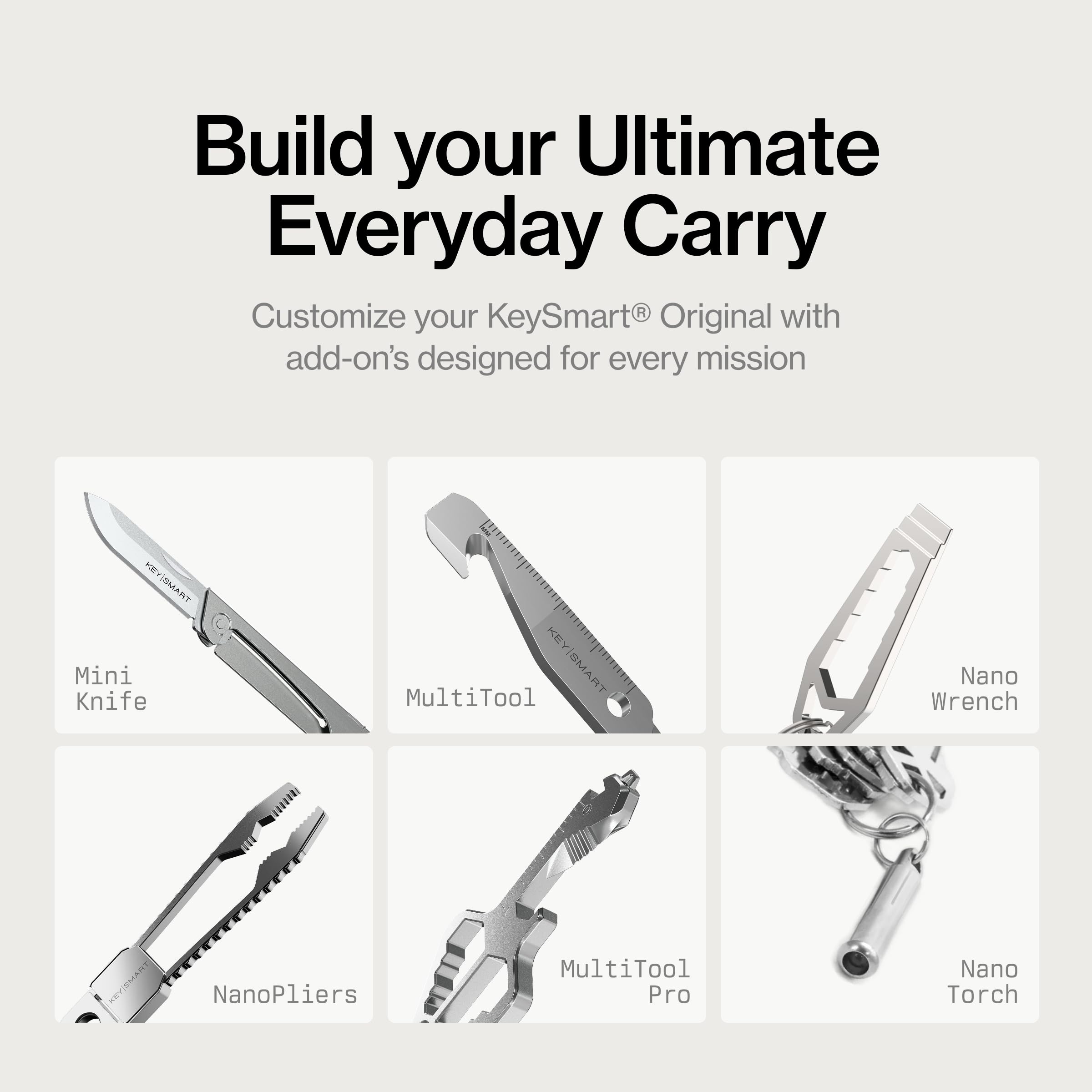 KeySmart Original Key Holder with loop shows attachment for car fobs.