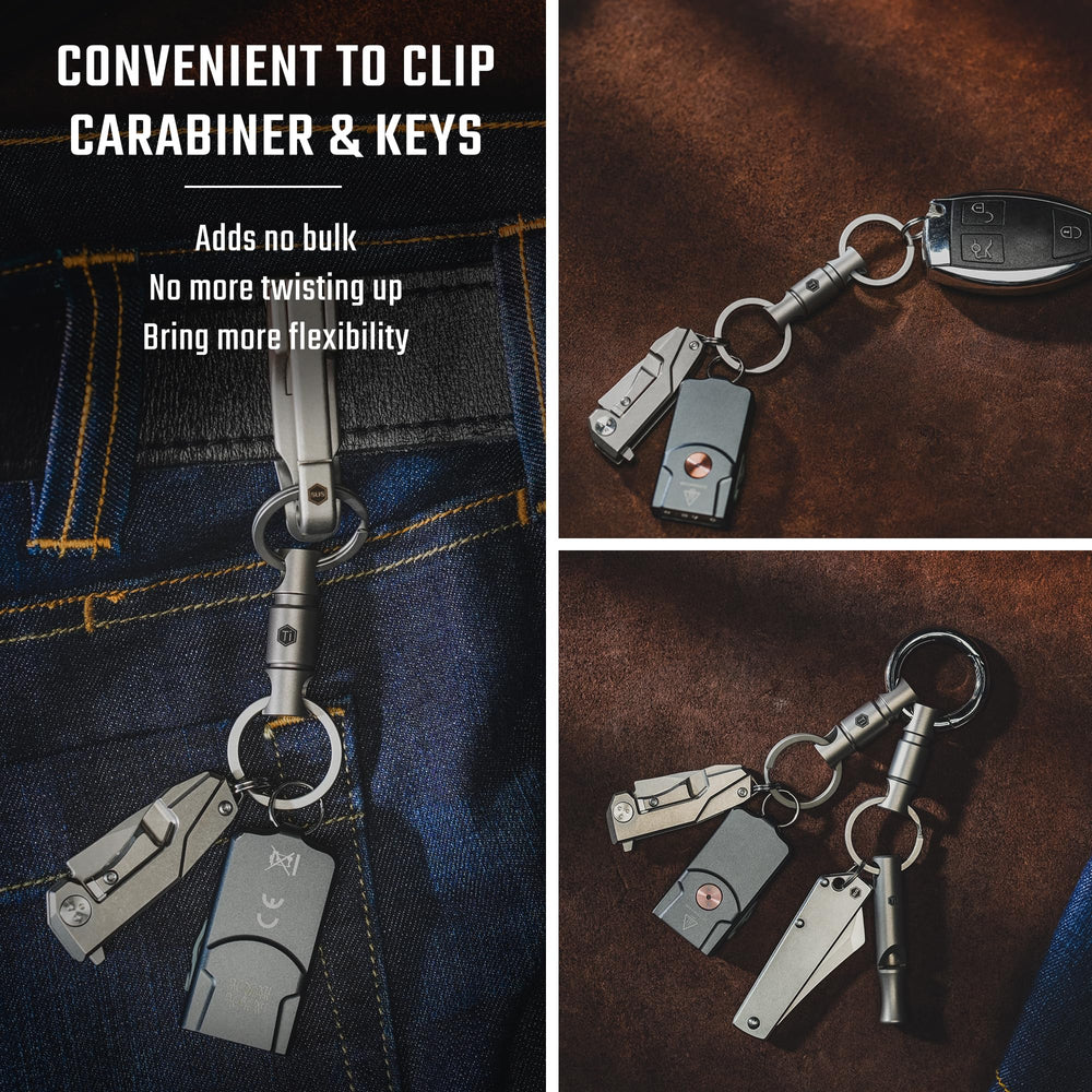 Easy to detach and reattach for quick access to house and car keys.