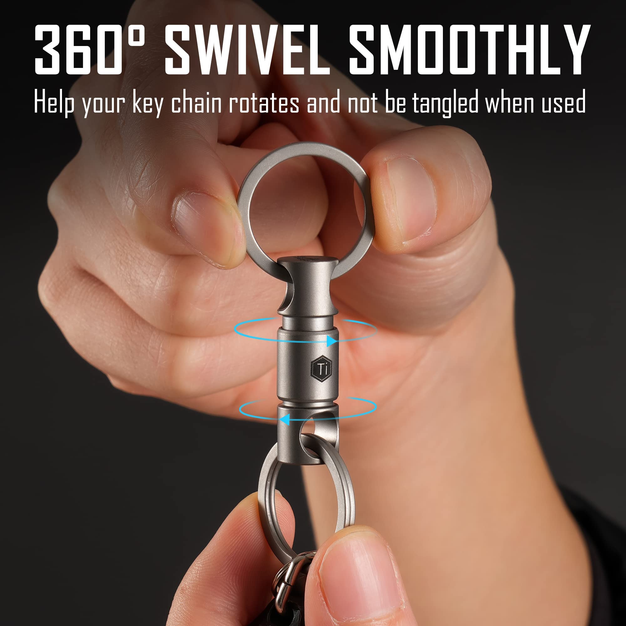Gun-metal grey sandblasted finish adds a stylish, understated look to your key setup.