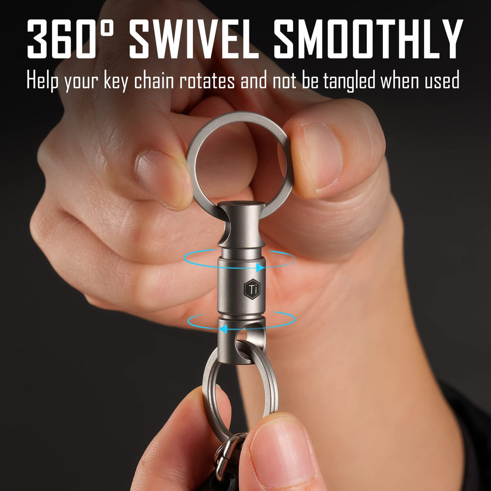 Gun-metal grey sandblasted finish adds a stylish, understated look to your key setup.