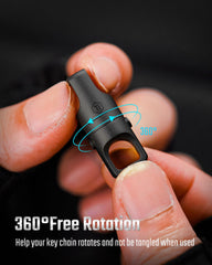 KeyUnity KA48 360 swivel design prevents tangles and keeps keys accessible.