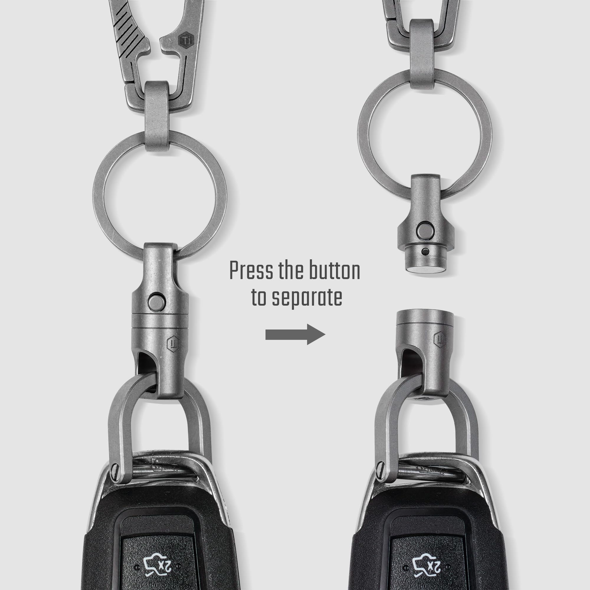 KeyUnity KA48 dual-button release enables secure detachment with a single press.