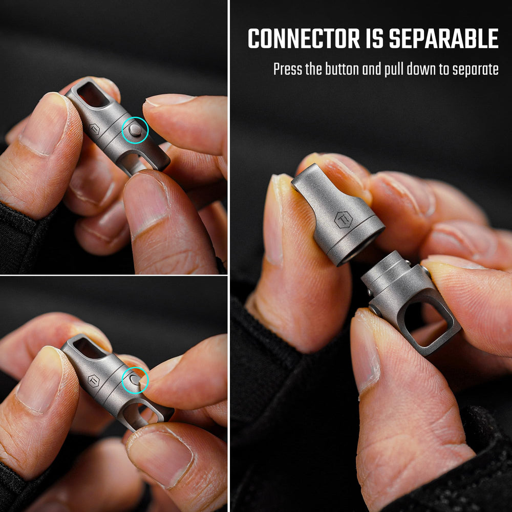 KeyUnity KA48 titanium keychain with 360° swivel reduces tangles and improves reach.