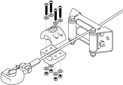 KFI-Products ATV-SCHS hook stopper on winch fairlead helps prevent cable from loosening.