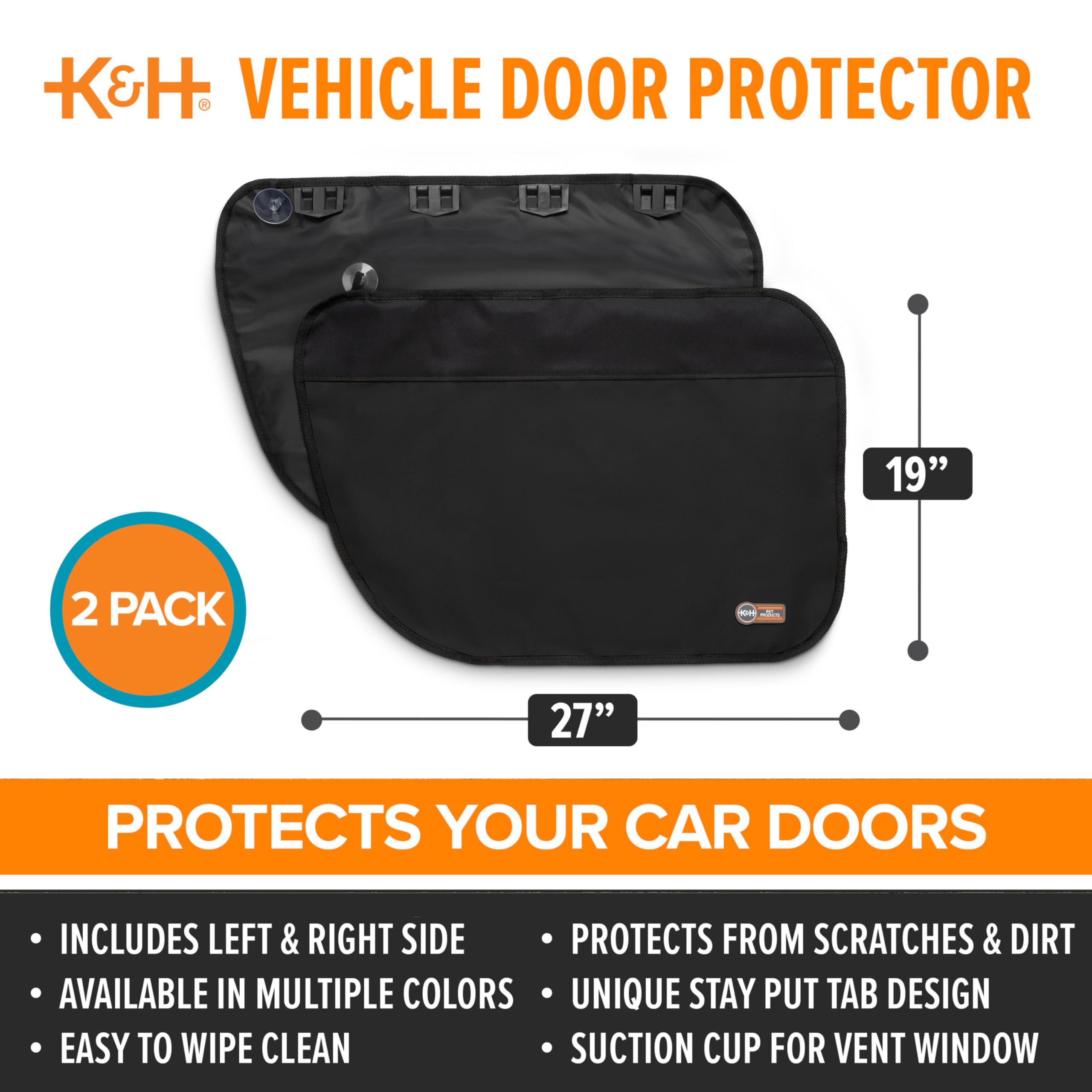 K&amp;H car door protector uses suction cups for secure attachment