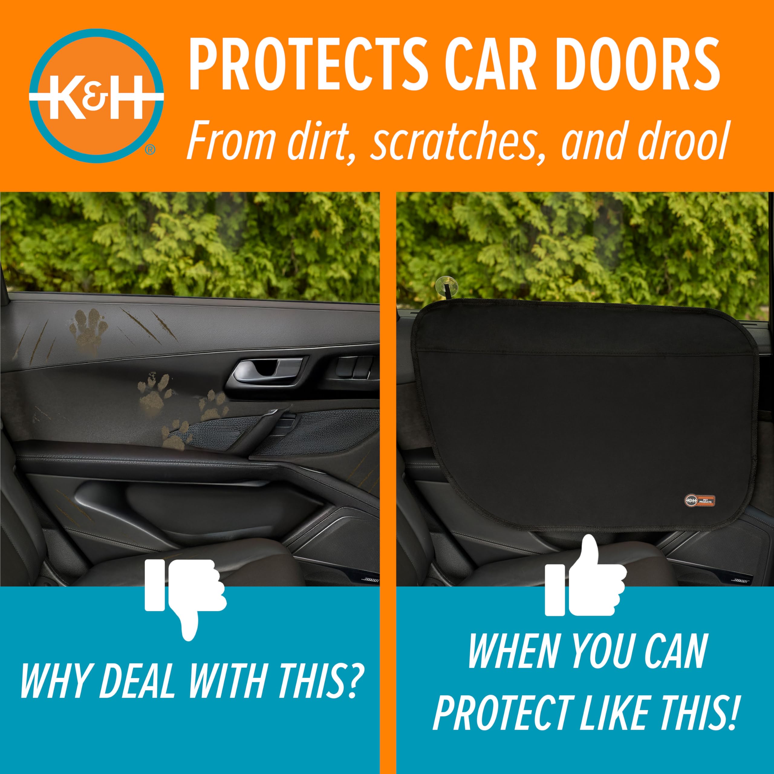 K&amp;H two-pack dog door protectors keep interior clean