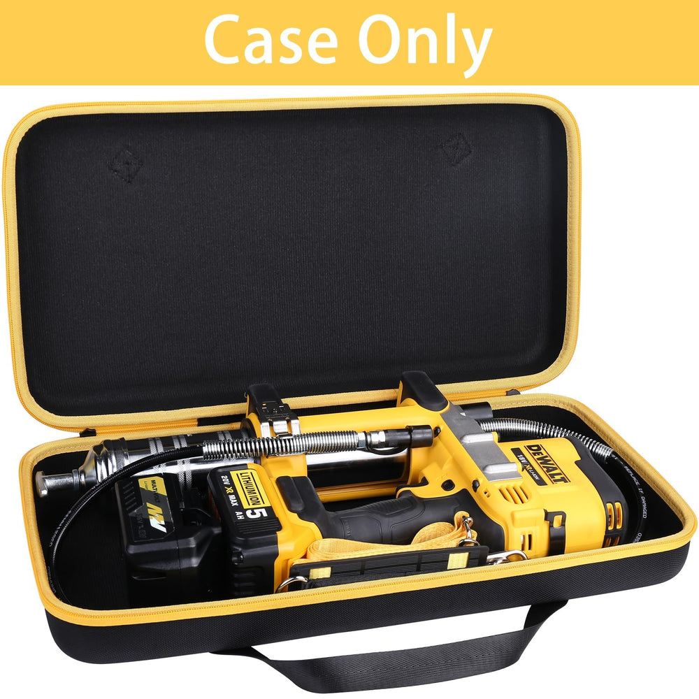 Rugged Khanka case protects a DeWalt grease gun kit in tough environments.