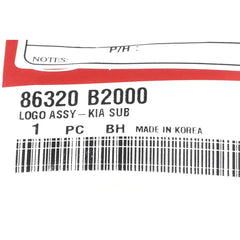 Kia logo assembly sub-04 ideal for restoration with factory-accurate emblems on Kia SUB.