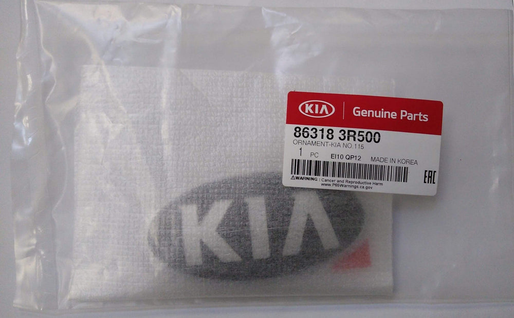 KIA Ornament NO115 packaging closeup confirms authentic OEM packaging and protection during shipment