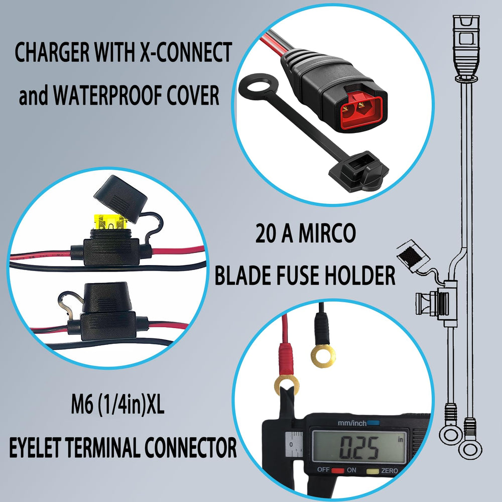 KIAPIEBIO GC002 M6 eyelet terminal ensures a secure, durable battery connection.