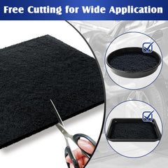 Cut-to-size Kidum oil pad demonstrating easy customization for pans