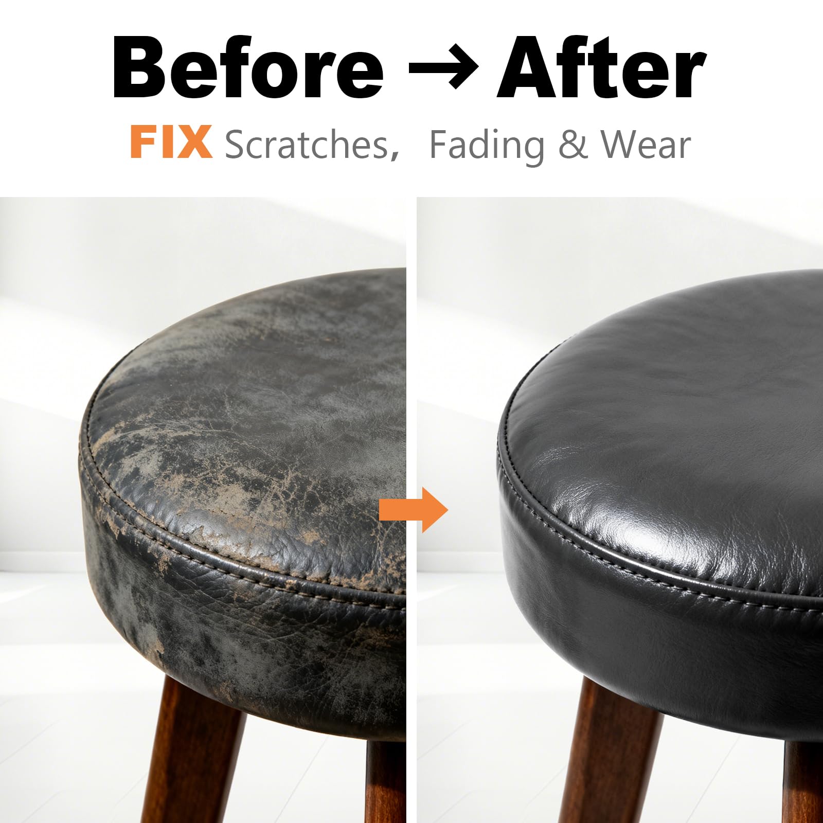 KIEPOL repair cream colors for quick recoloring on worn areas.