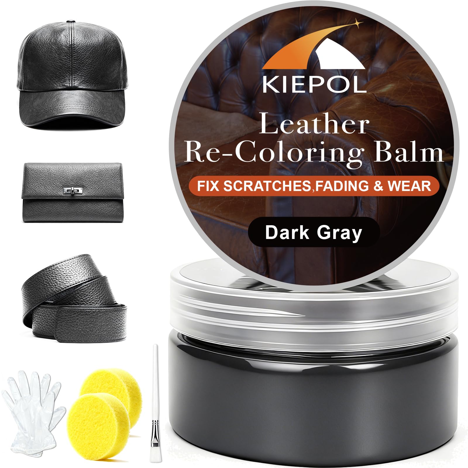 KIEPOL leather repair pigments in a bottle for precise color matching.