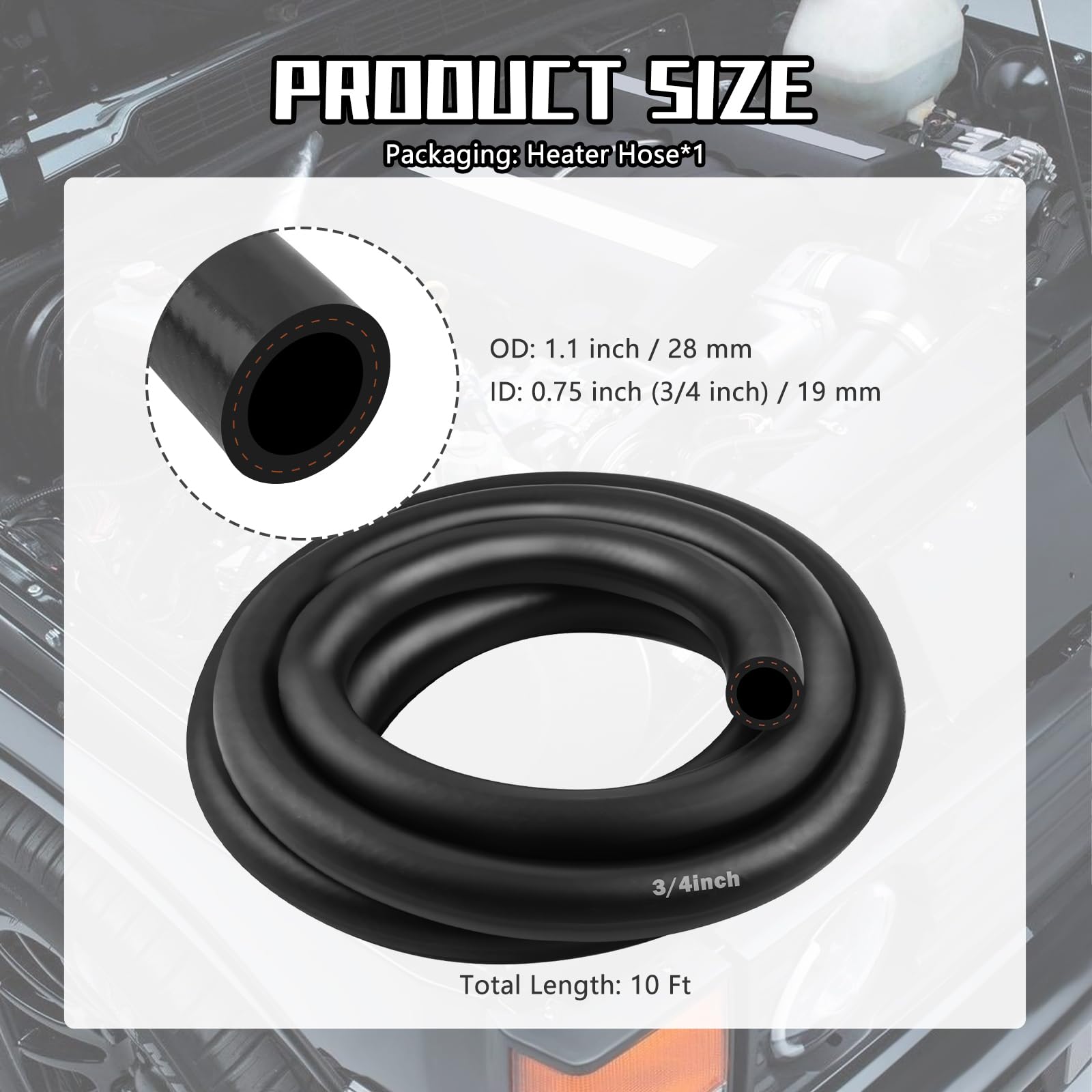 KIFIDAN 28mm outer diameter hose image for broad compatibility with fittings.