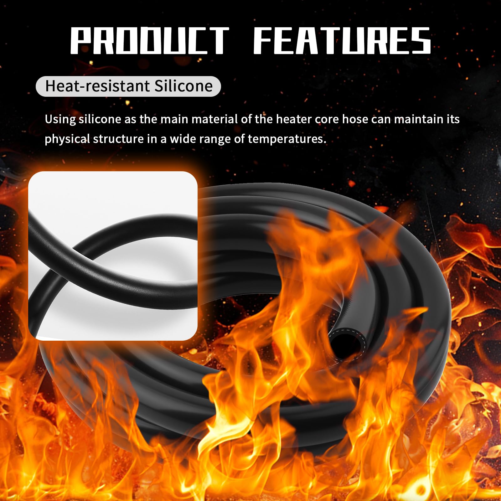 KIFIDAN heater hose supports 60psi working pressure for reliable flow.