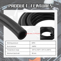 KIFIDAN heater hose 4.6mm wall thickness boosts durability.