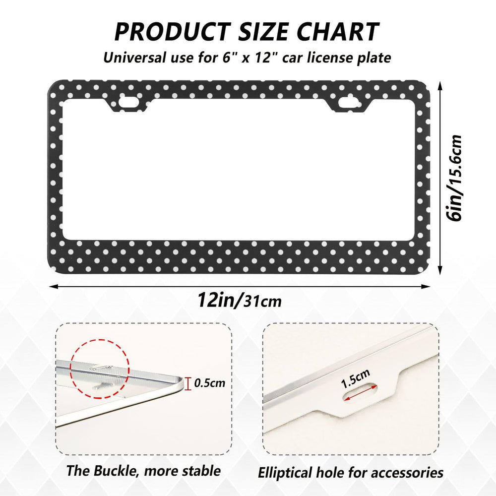 Kigai license frame screws included closeup for easy installation.