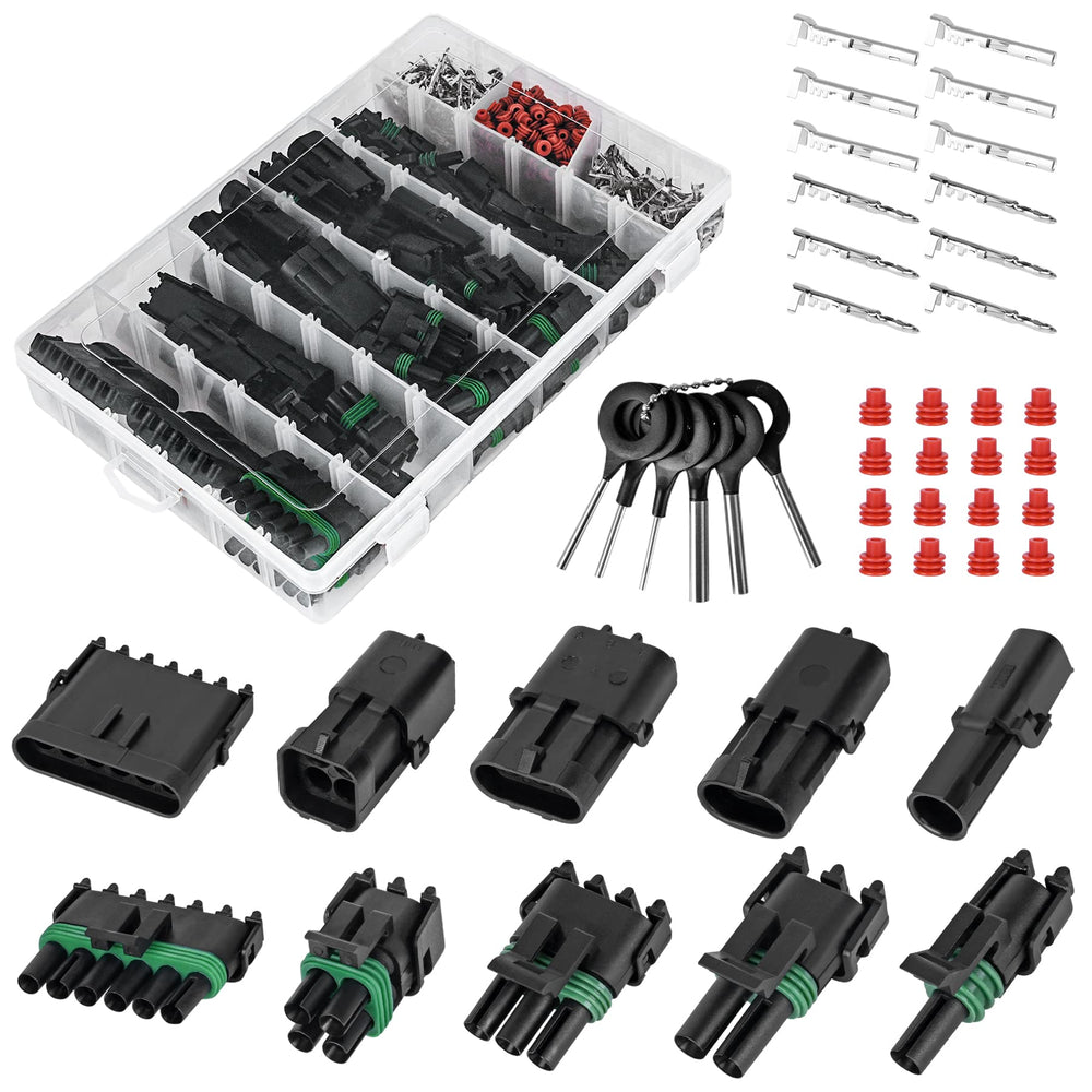 Kikerike 376pcs connectors set, waterproof automotive kit for wiring projects
