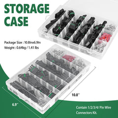 Kikerike 3-pin connectors for versatile multi-wire harness connections.