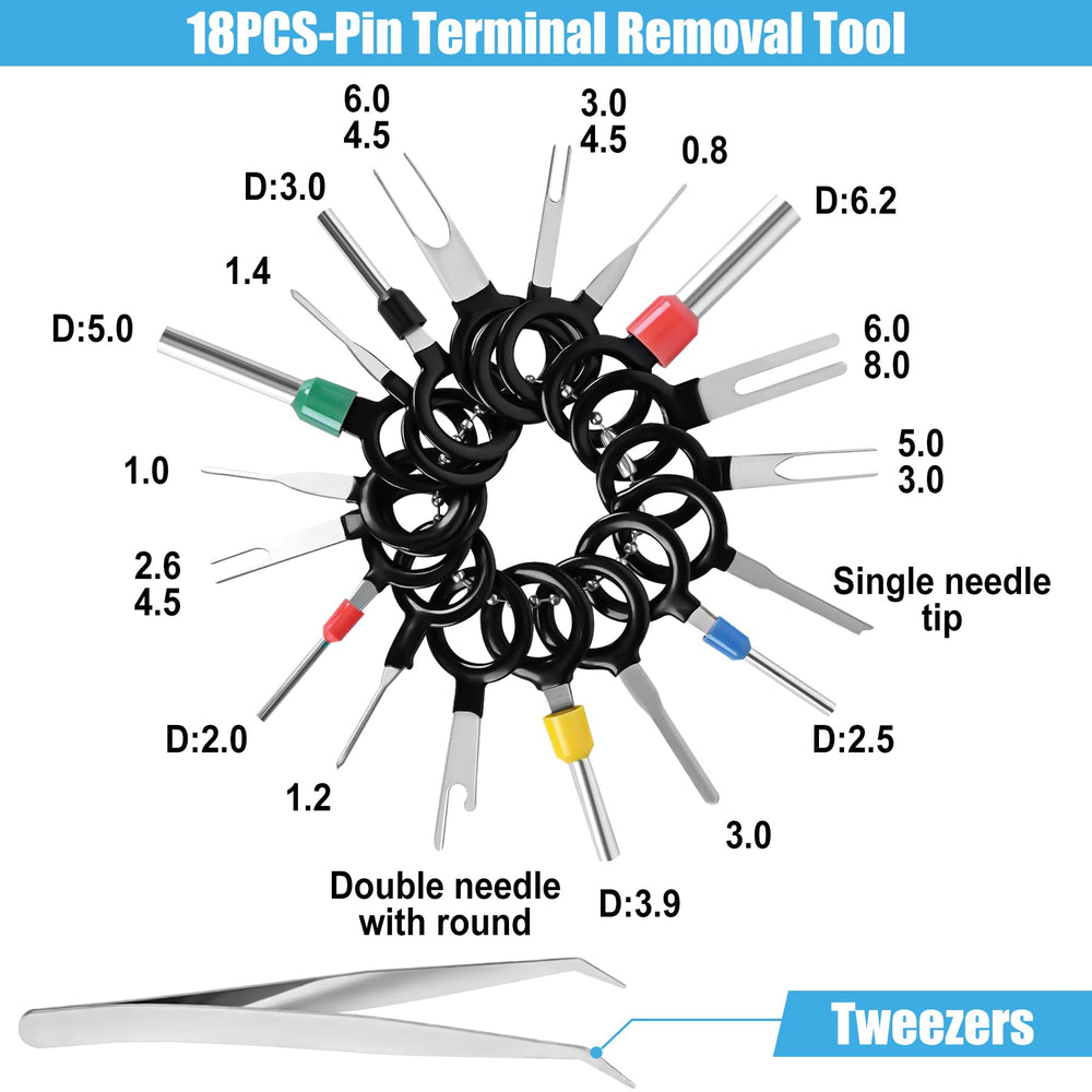 Kikerike precision tweezers help handle small pins without damage.